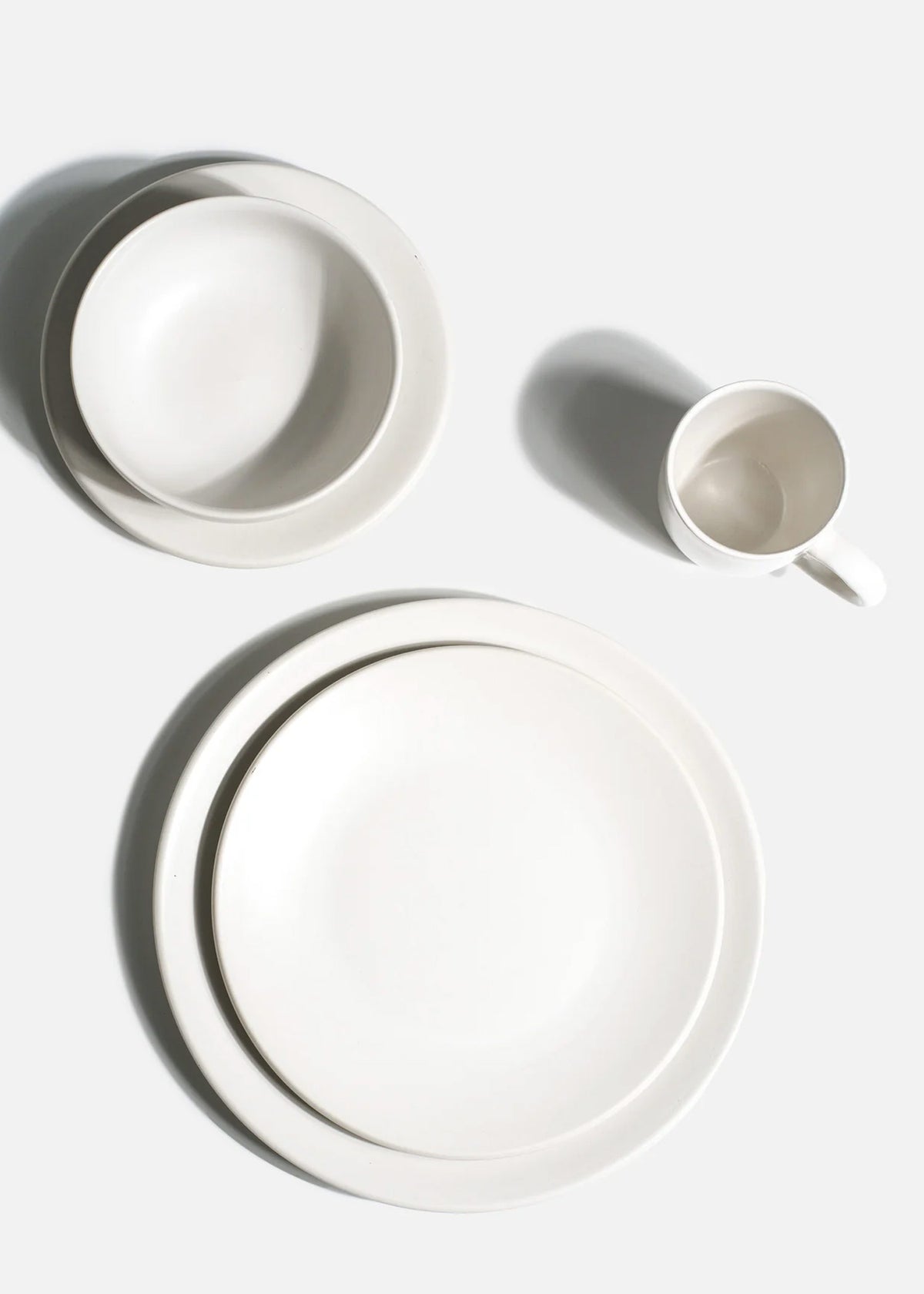 Platos trinche de cerámica blanco Baltimore