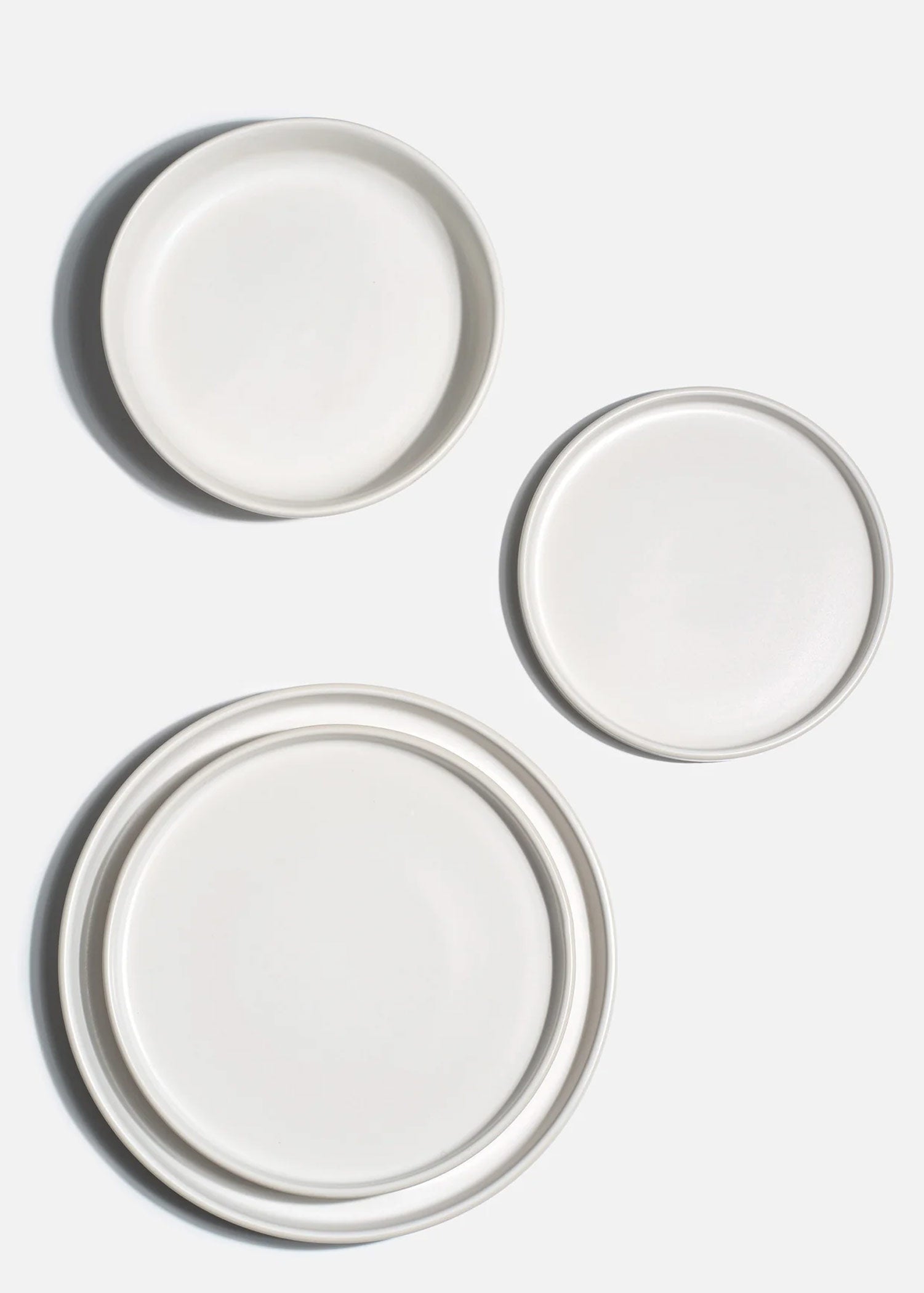 Platos de porcelana blanco Rock Stone