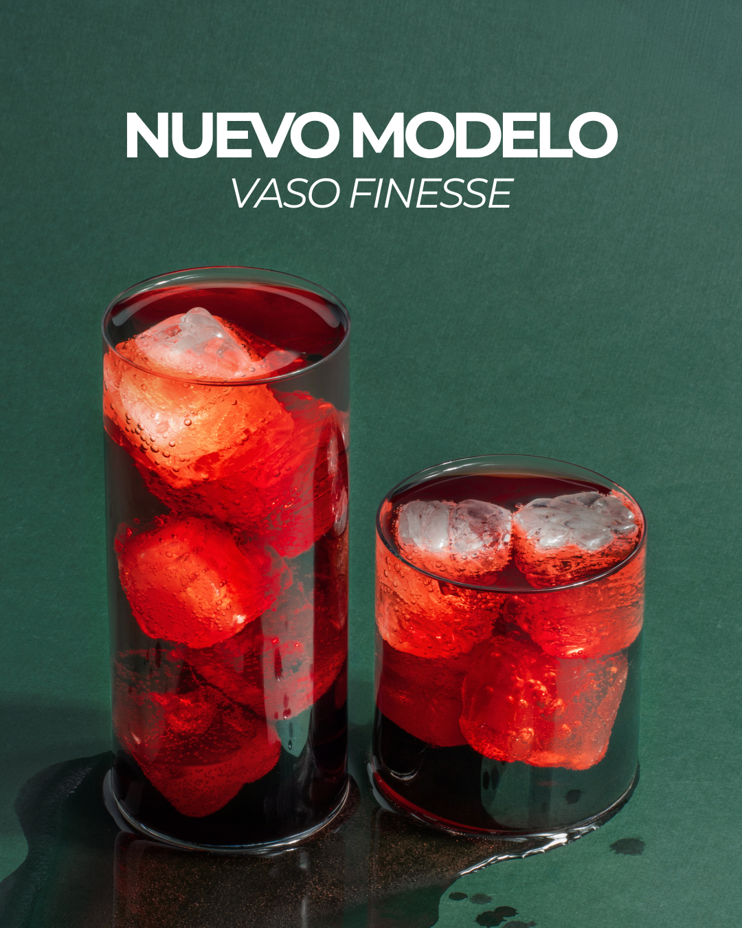 Vaso de vidrio transparente long drink Premium Finesse 350 ml