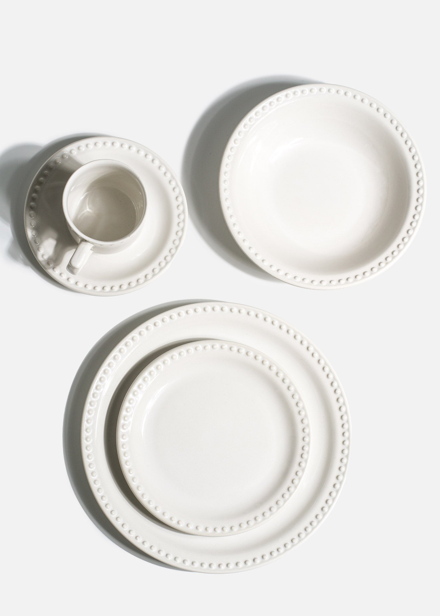 Plato taza de cerámica blanco Monet Ø 16 cm