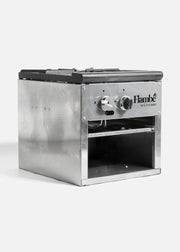 Estufón (fogón) de acero inoxidable NSF 2 quemadores 18" gas LP — imagen de producto