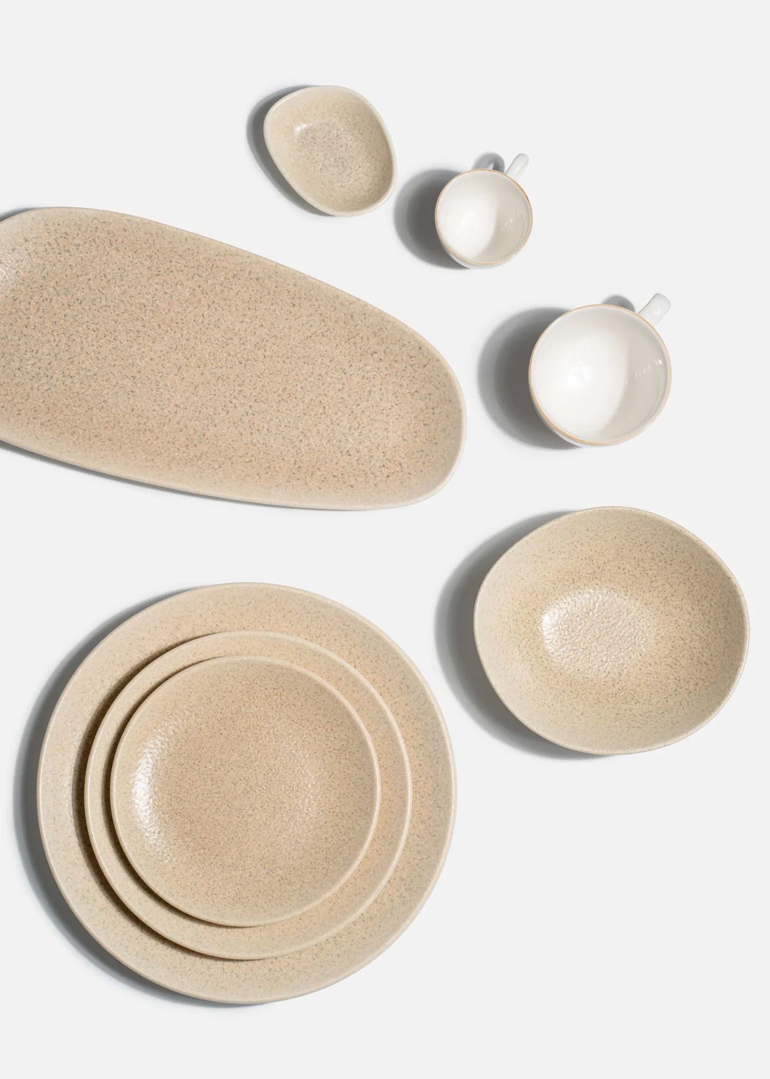 Platos trinche de porcelana arena Niza