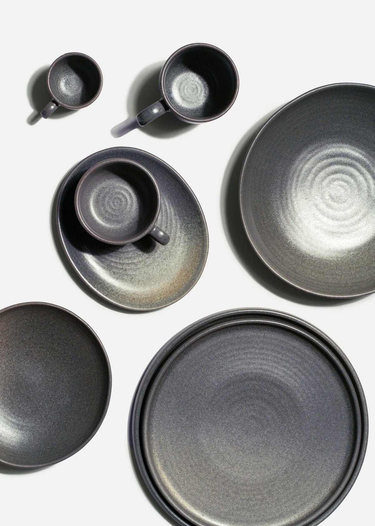 Platos trinche de porcelana gris Tartufo