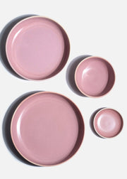 Platos hondos de porcelana rosa Pink Pot