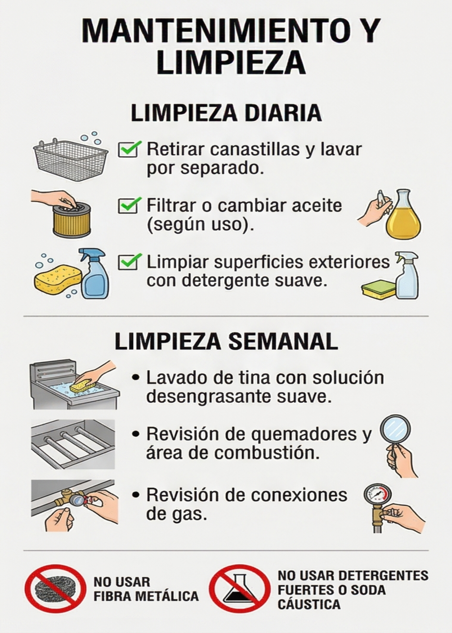 Freidora de gas LP de acero inoxidable con 3 quemadores 20 L y 2 canastillas gas LP