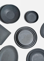 Platos trinche de melamina gris mate Dakota