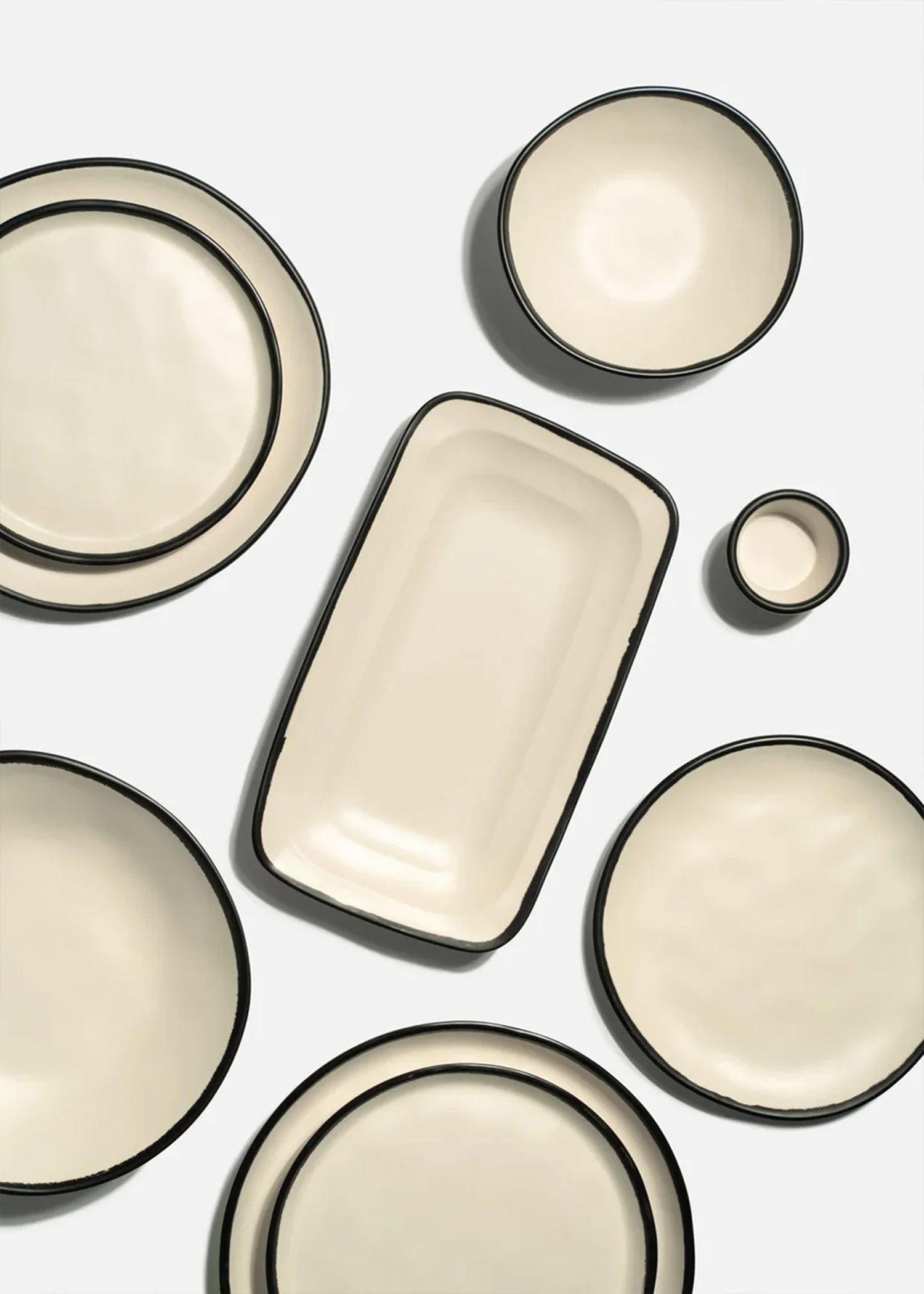 Platos trinche de melamina beige Beluga