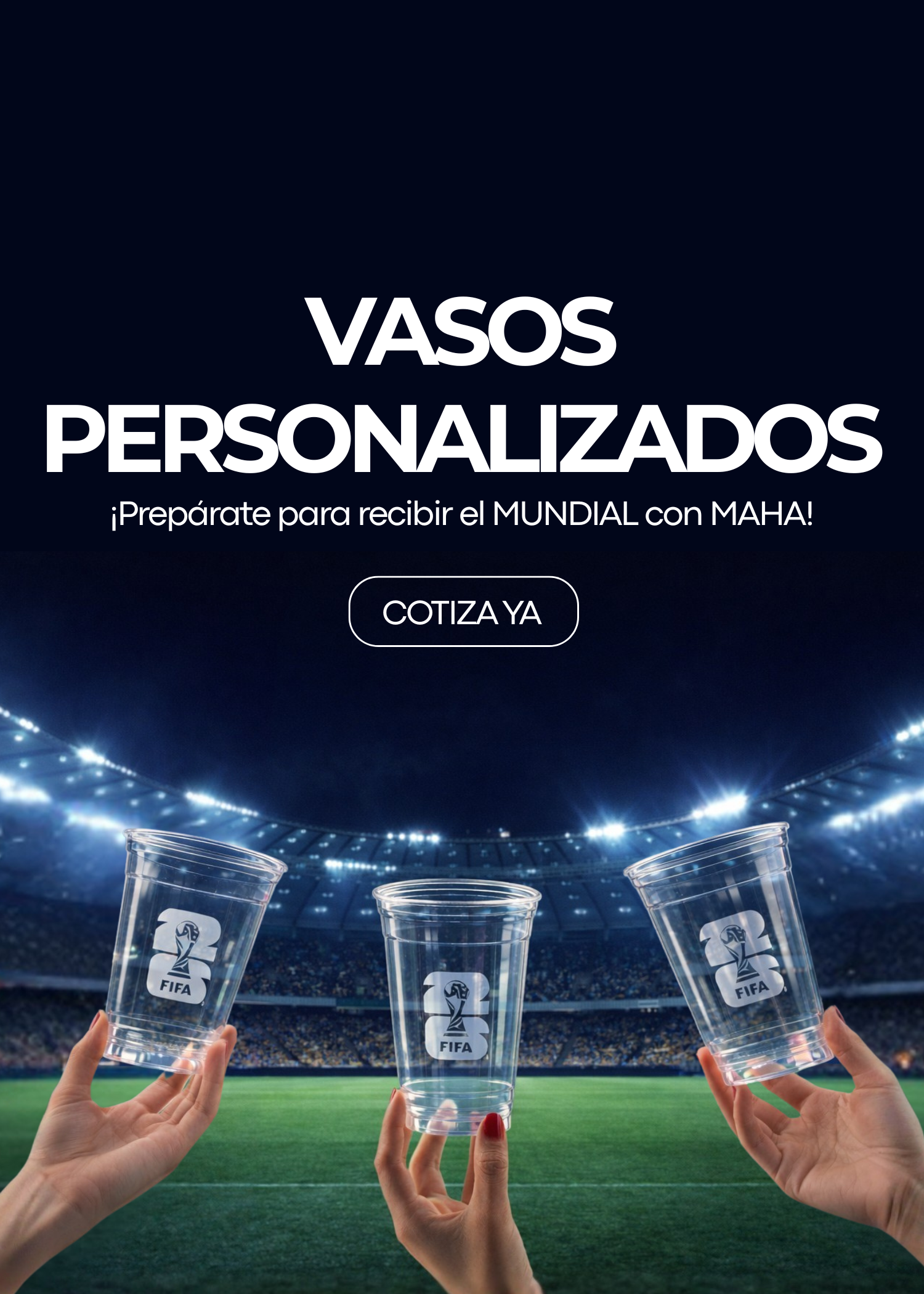 Vasos de plástico /pet  para bebidas frías Frosty Fresh personalizables 20, 16, 12 y 9 oz. Premium