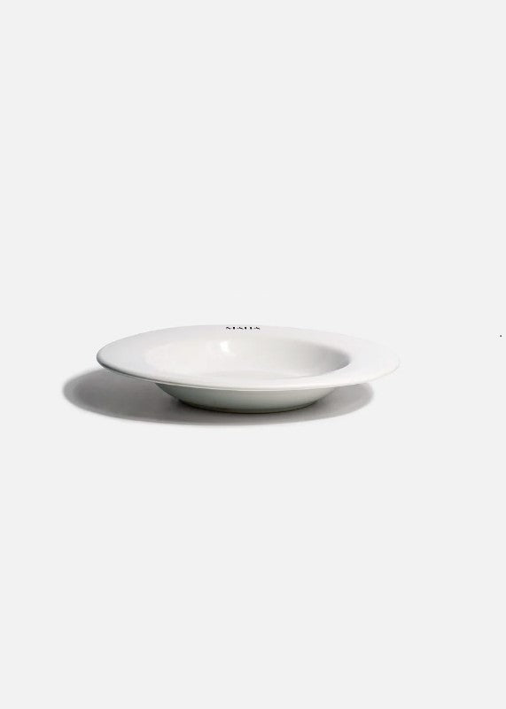 Platos de cerámica blanco Glacial + personalizado con logo simple