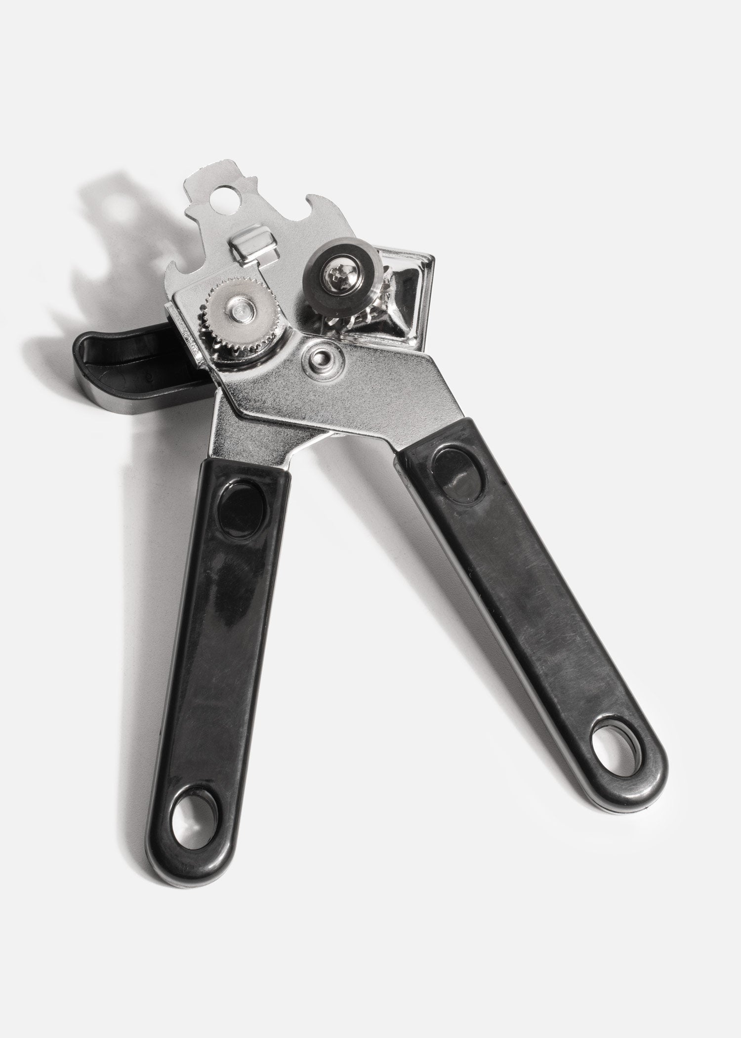 Abrelatas manual compacto de acero inoxidable de uso fácil y resistente para cocina 18 cm