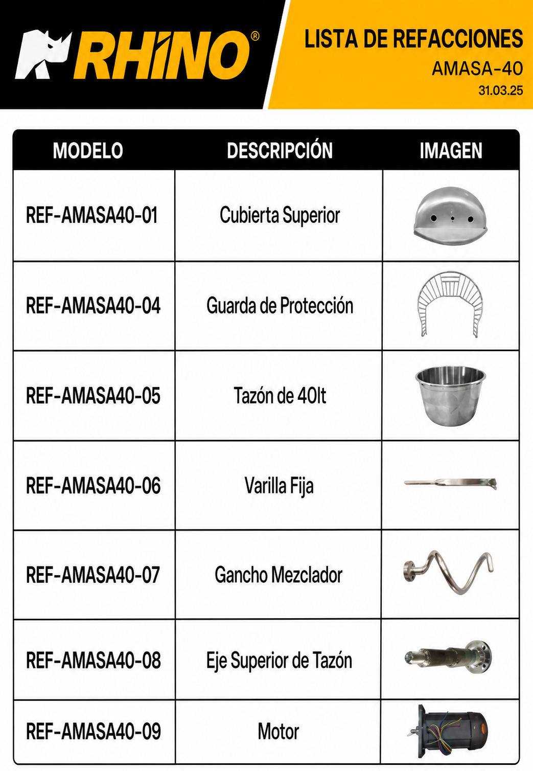 amasadora industrial rhino de venta solo en maha
