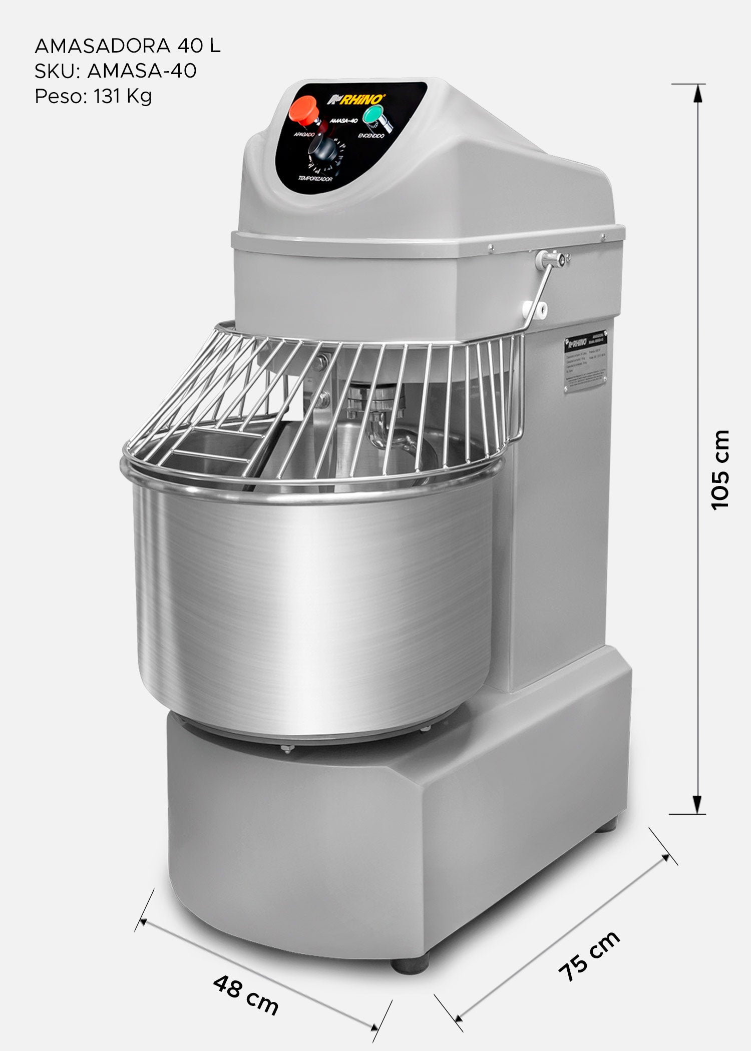 amasadora industrial rhino de venta solo en maha