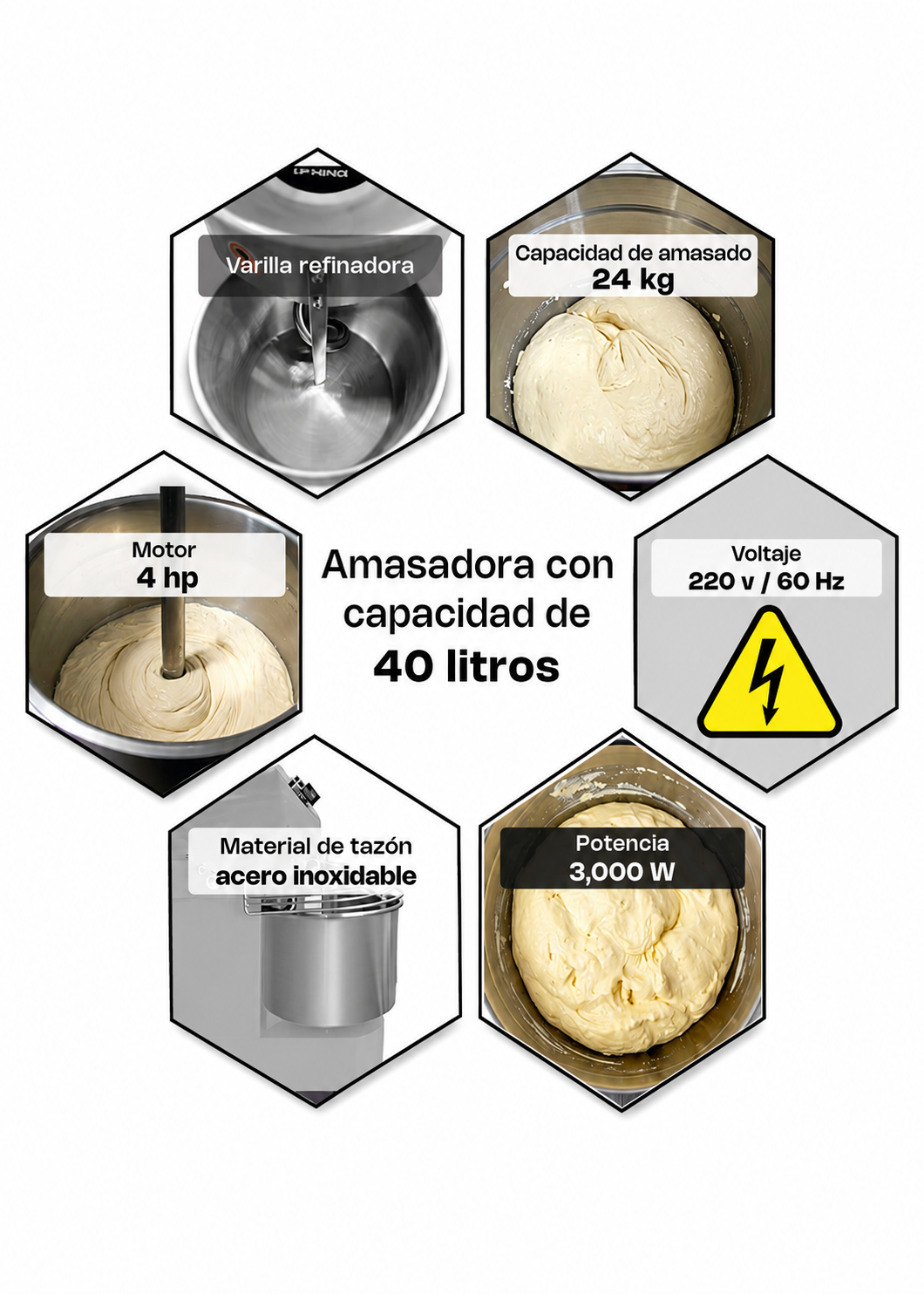 amasadora industrial rhino de venta solo en maha
