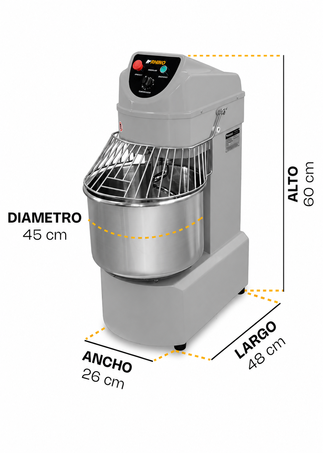 amasadora industrial rhino de venta solo en maha