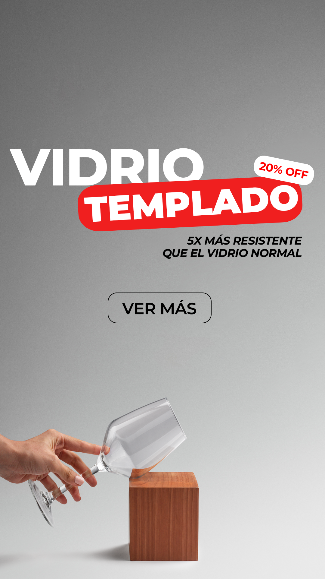 Copa para vino tinto vidrio templado transparente Palomino 445 ml