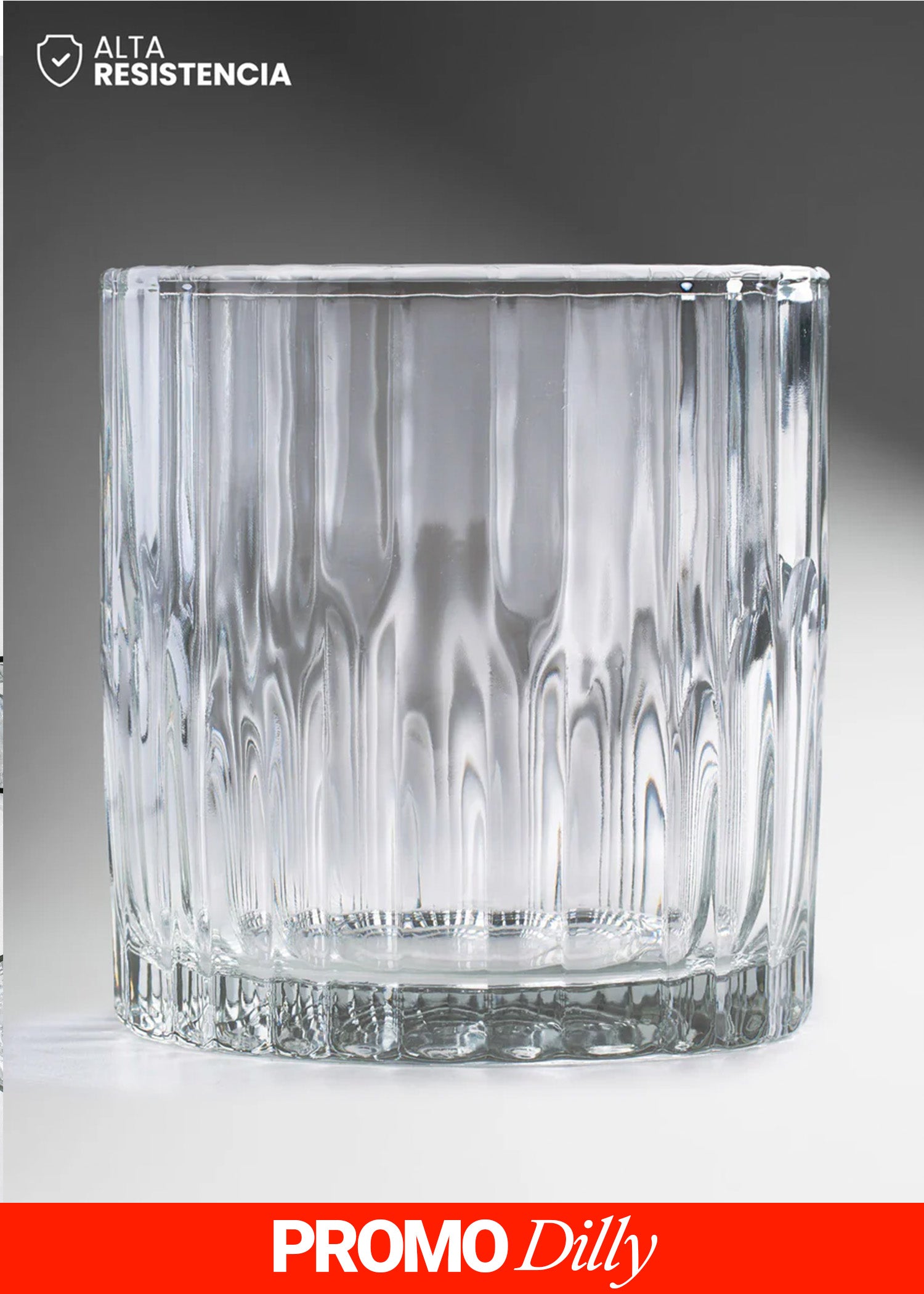 Vaso de vidrio transparente Dilly O.F 350 ml