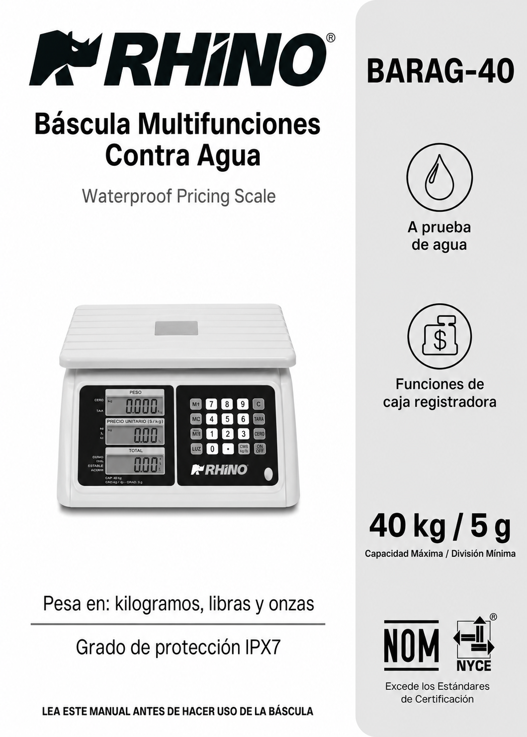 encuentra basculas rhino en maha