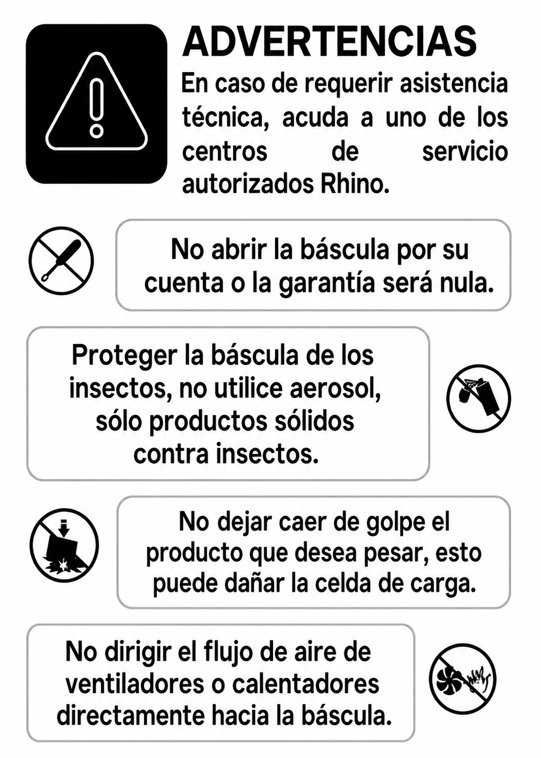 encuentra basculas rhino en maha