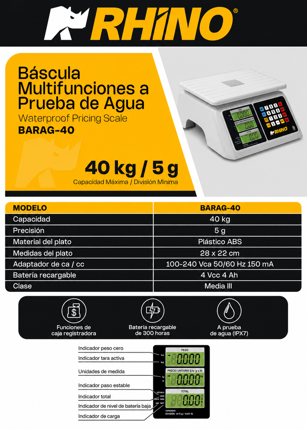 encuentra basculas rhino en maha