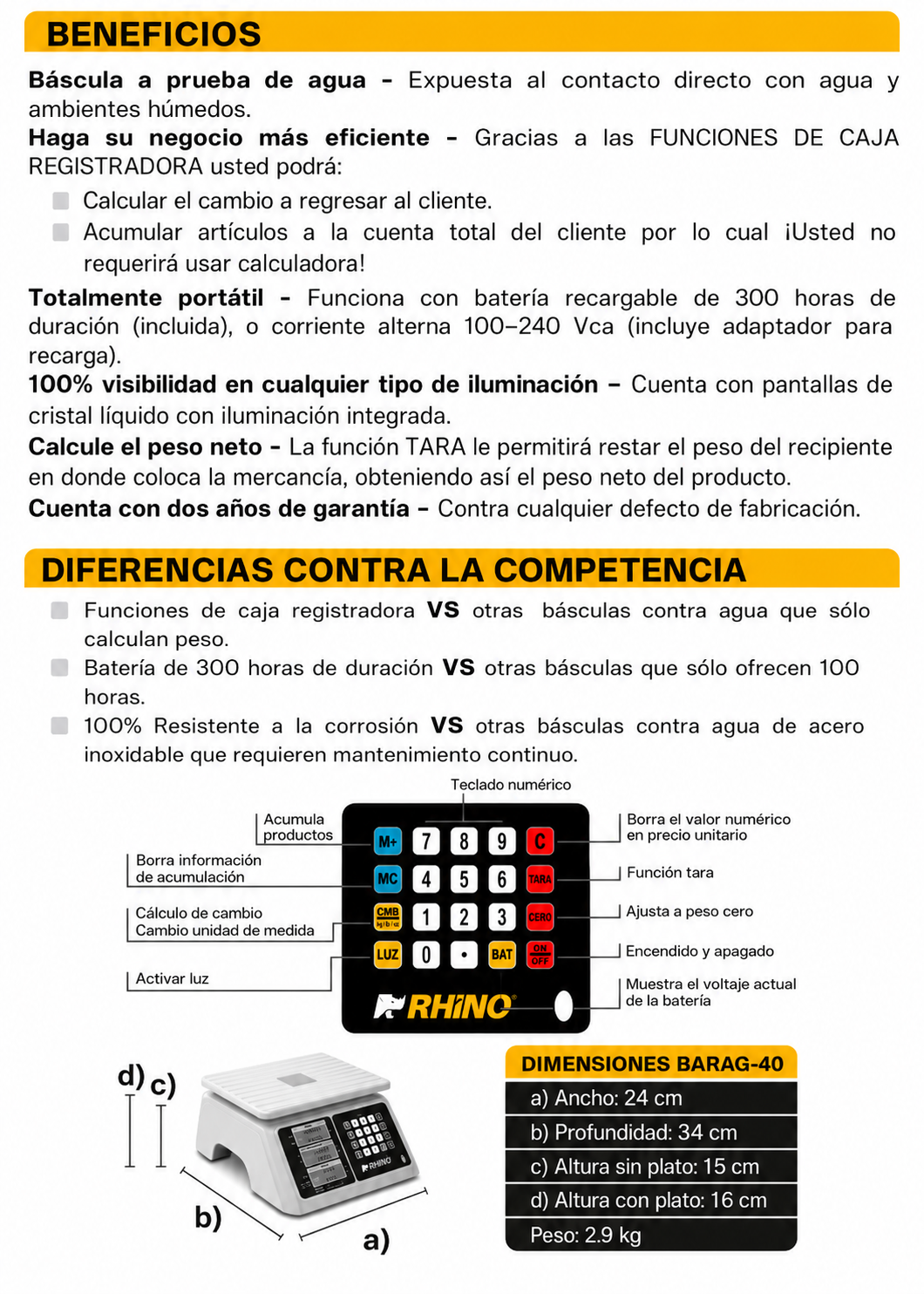 encuentra basculas rhino en maha