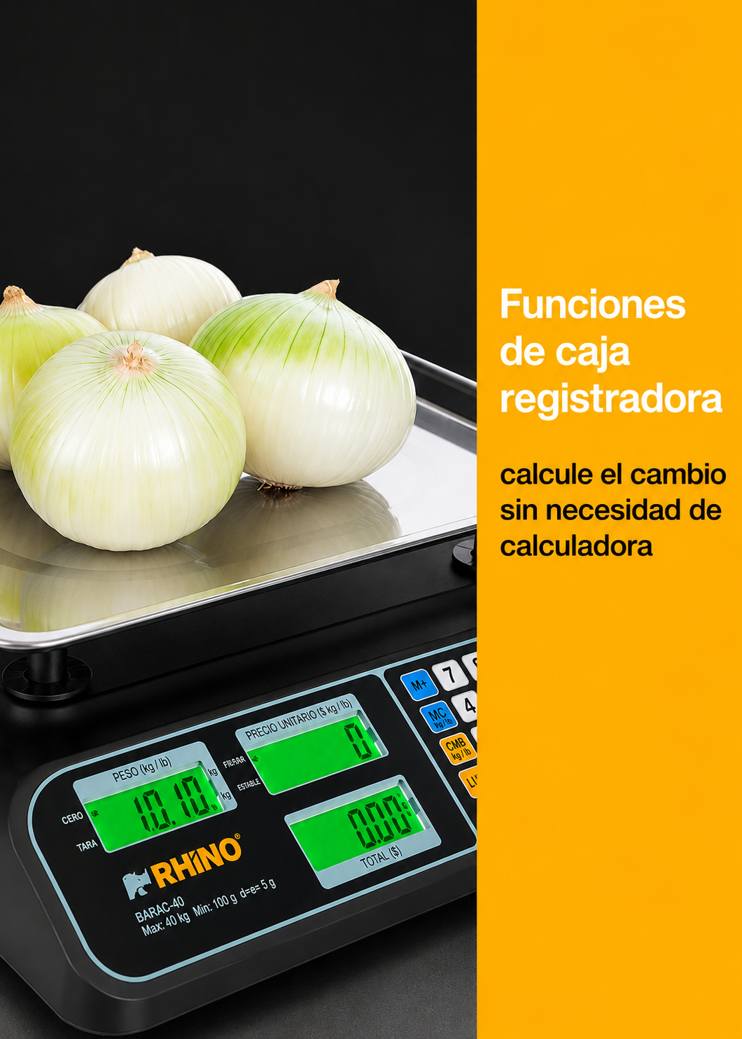 compra bascula indicadora de precio y peso rhino de venta solo en maha