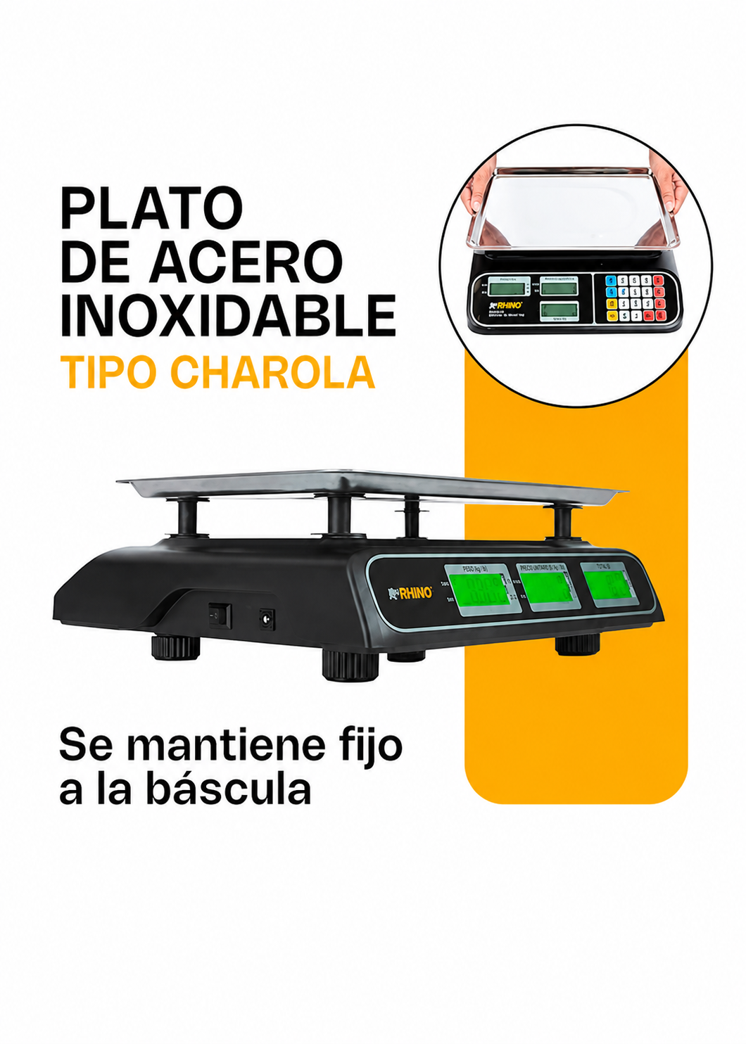 compra bascula indicadora de precio y peso rhino de venta solo en maha