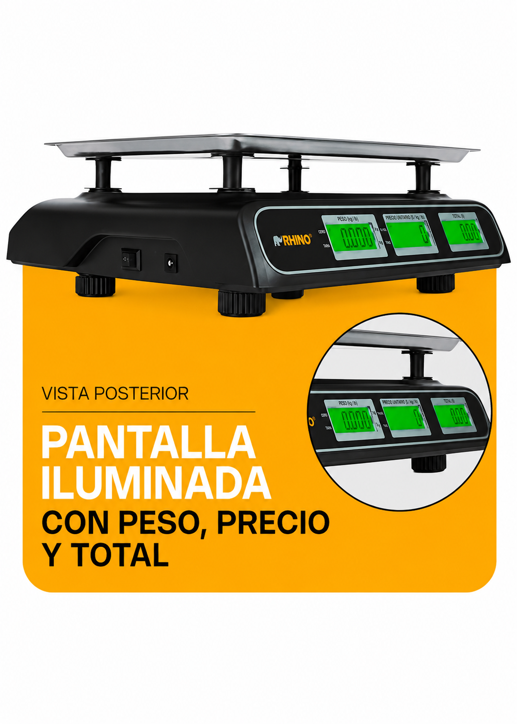 compra bascula indicadora de precio y peso rhino de venta solo en maha