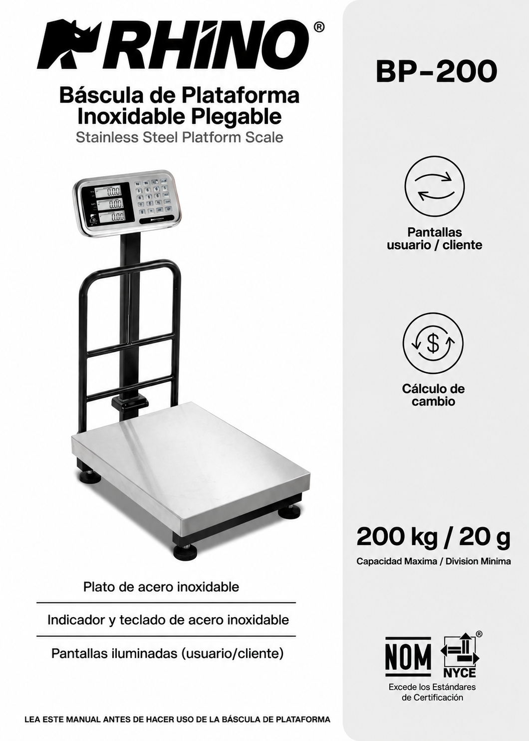 compra bascula industrial rhino en maha