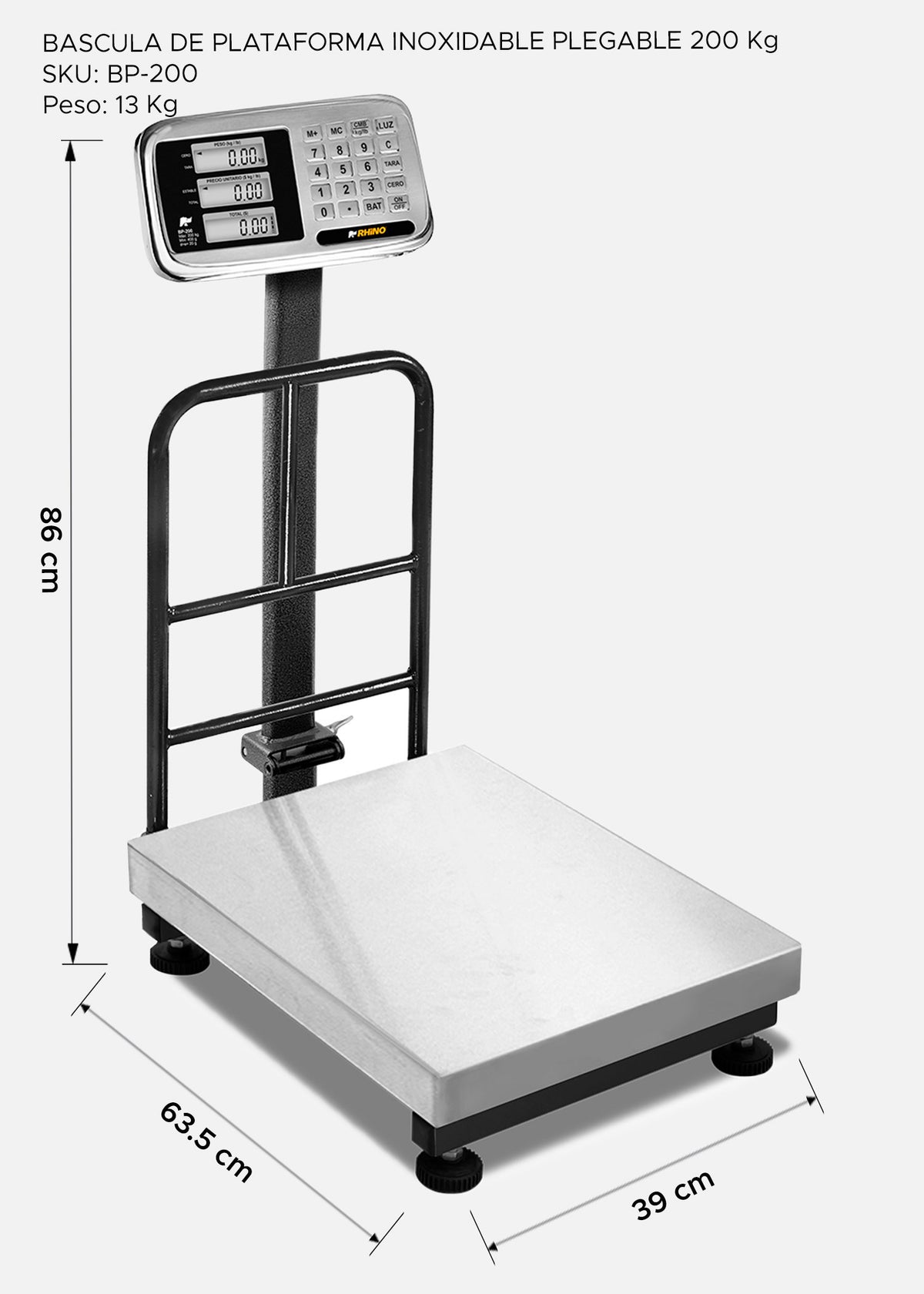compra bascula industrial rhino en maha