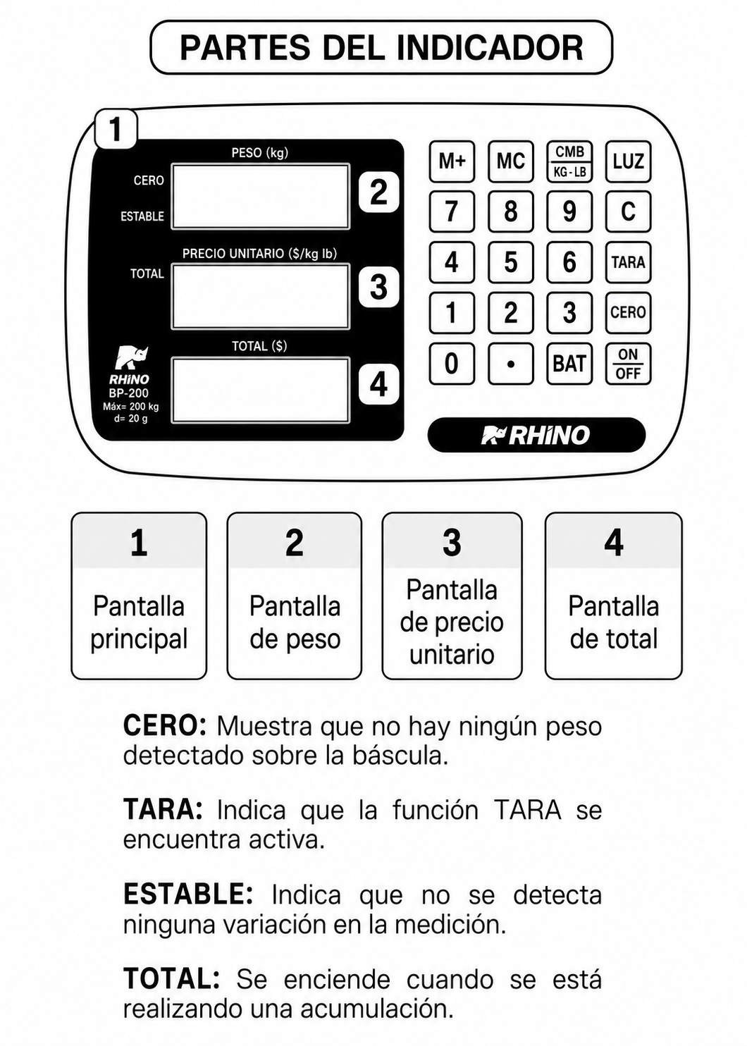 compra bascula industrial rhino en maha