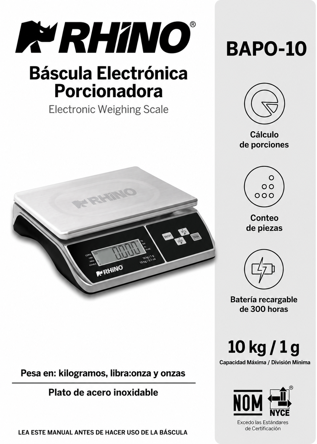 compra bascula industrial rhino de venta solo en maha