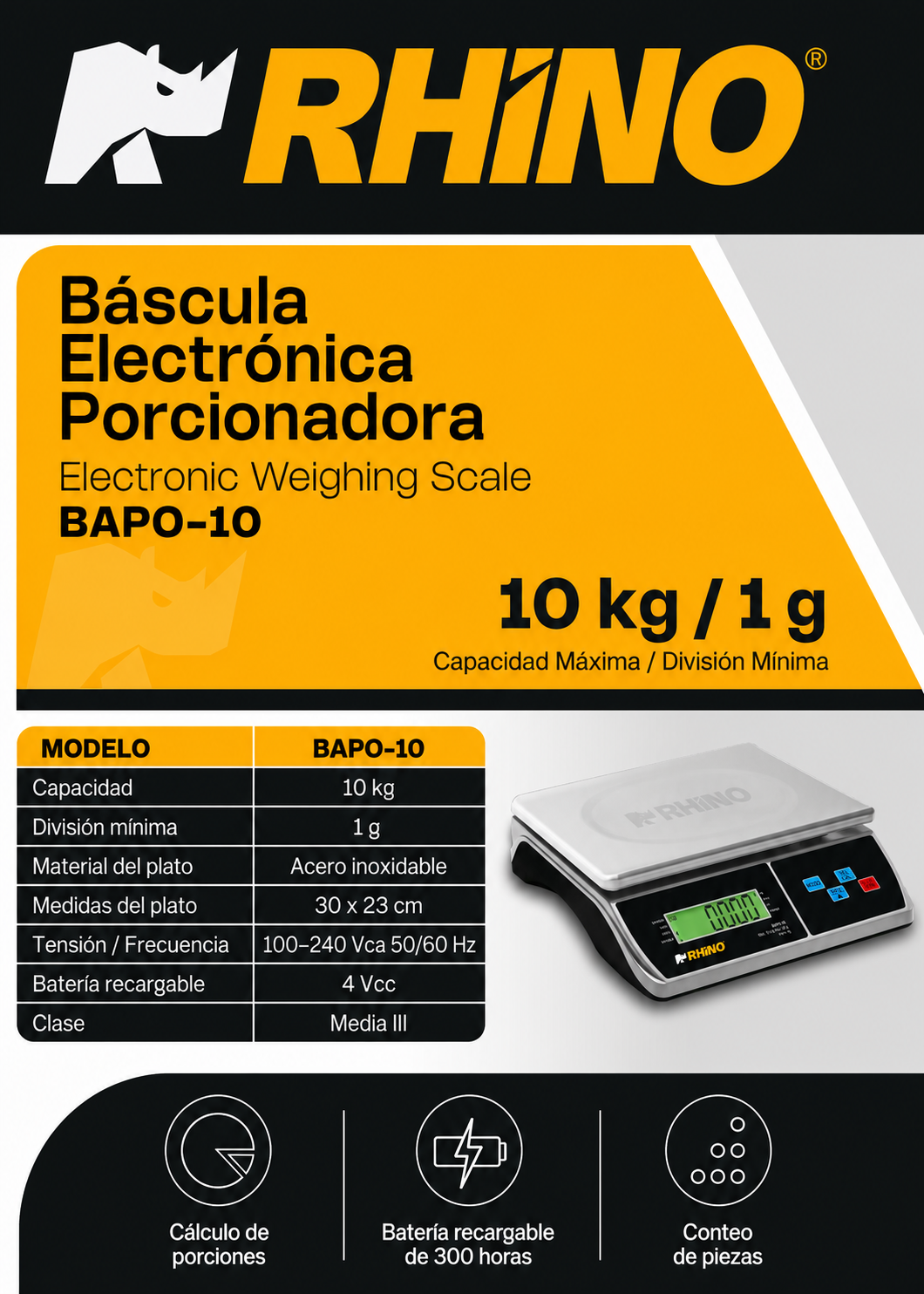compra bascula industrial rhino de venta solo en maha