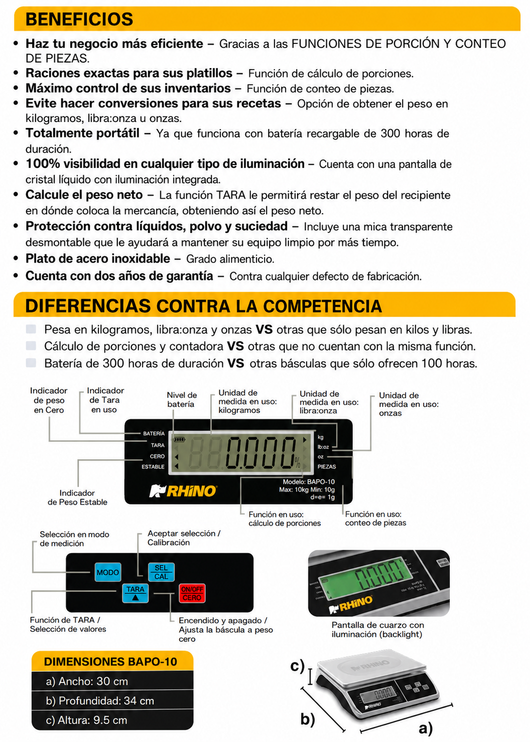 compra bascula industrial rhino de venta solo en maha