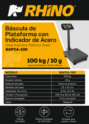 compra bascula industrial rhino de venta solo en maha