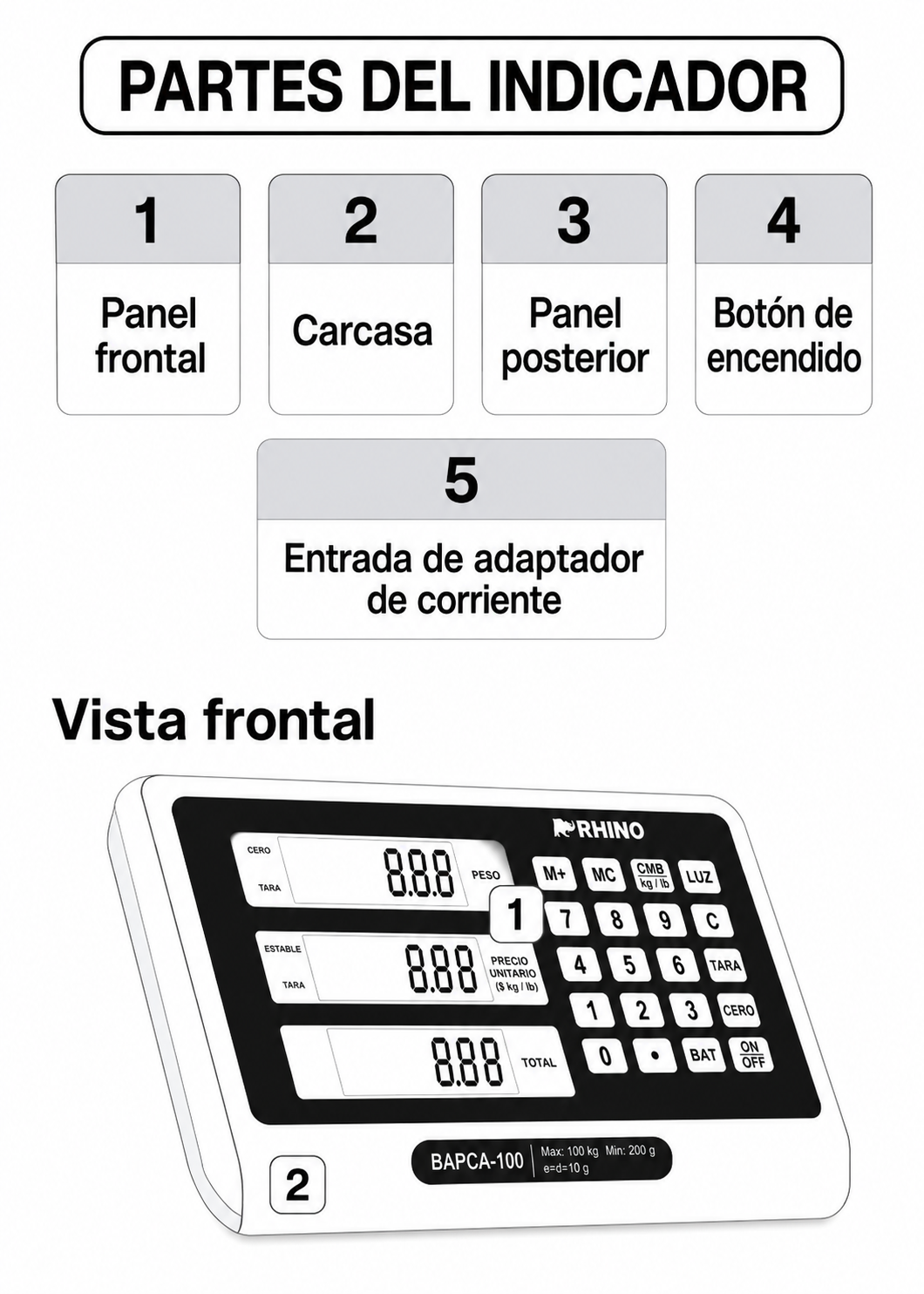 compra bascula industrial rhino de venta solo en maha