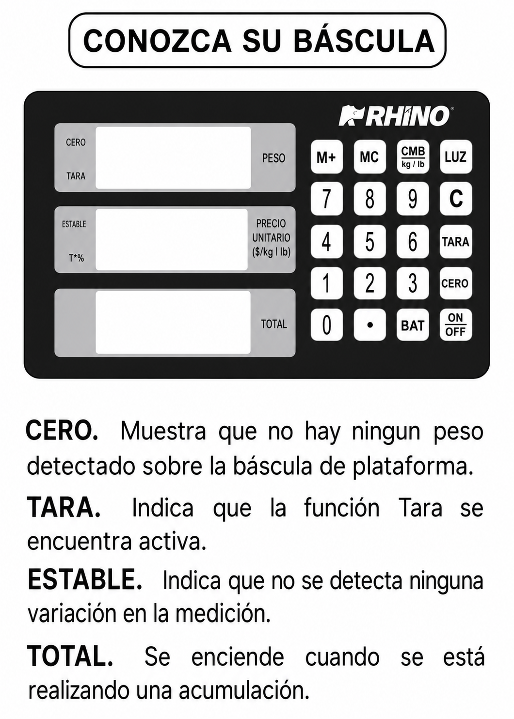 compra bascula industrial rhino de venta en maha