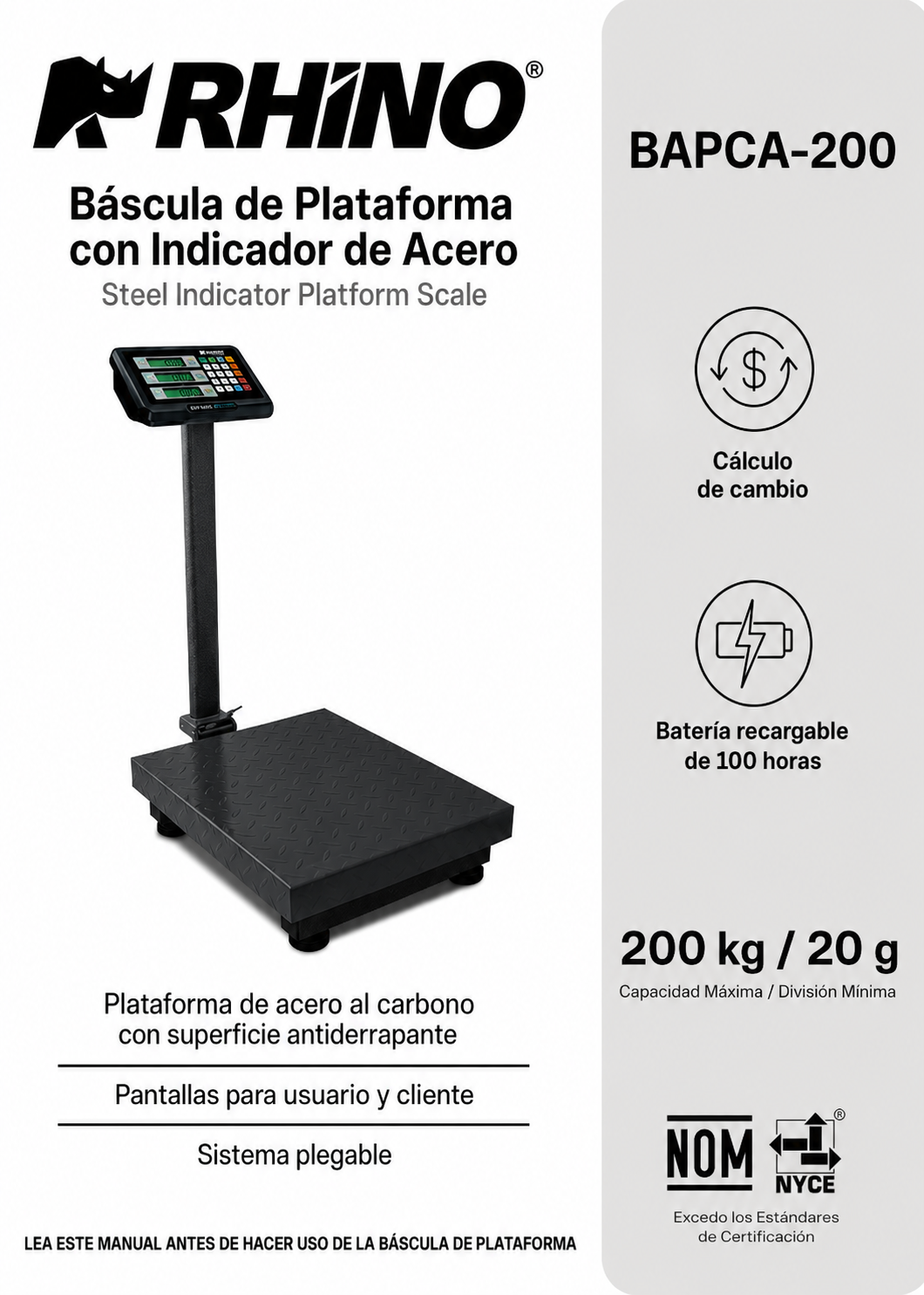 compra bascula industrial rhino de venta en maha