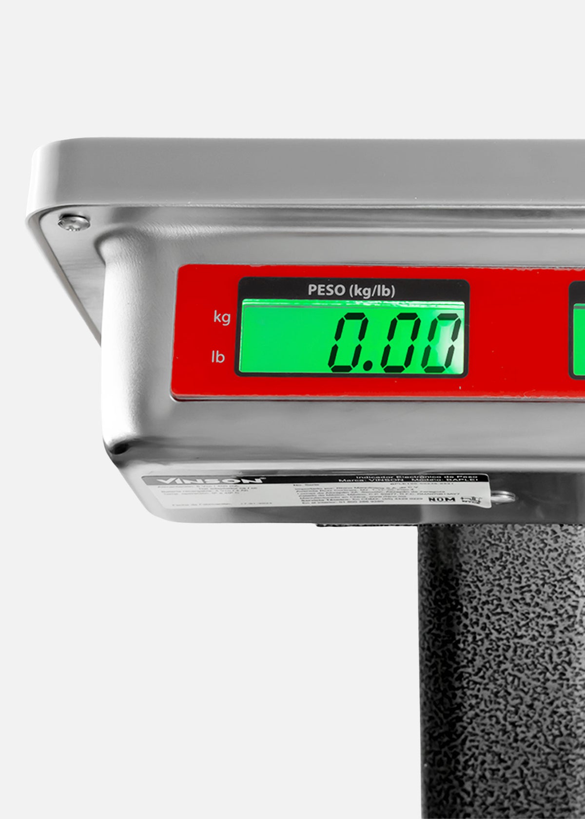 Bascula peso / precio de plataforma plegable con doble pantalla, batería recargable y conteo de piezas 100 kg división mínima 20 g medida de plato 30x50 cm. Vinson BAPLE-100 — imagen de producto