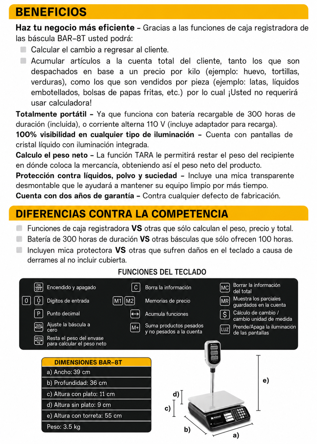 compra báscula indicadora de peso y precio rhino de venta solo en maha