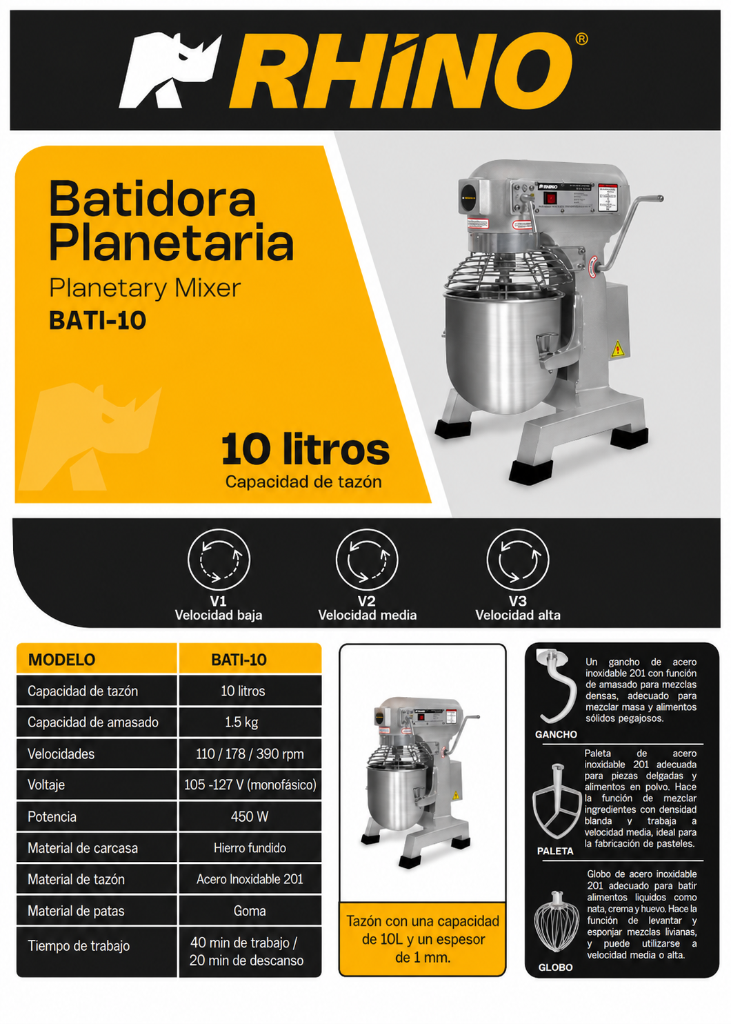 compra batidoras planetarias rhino en maha