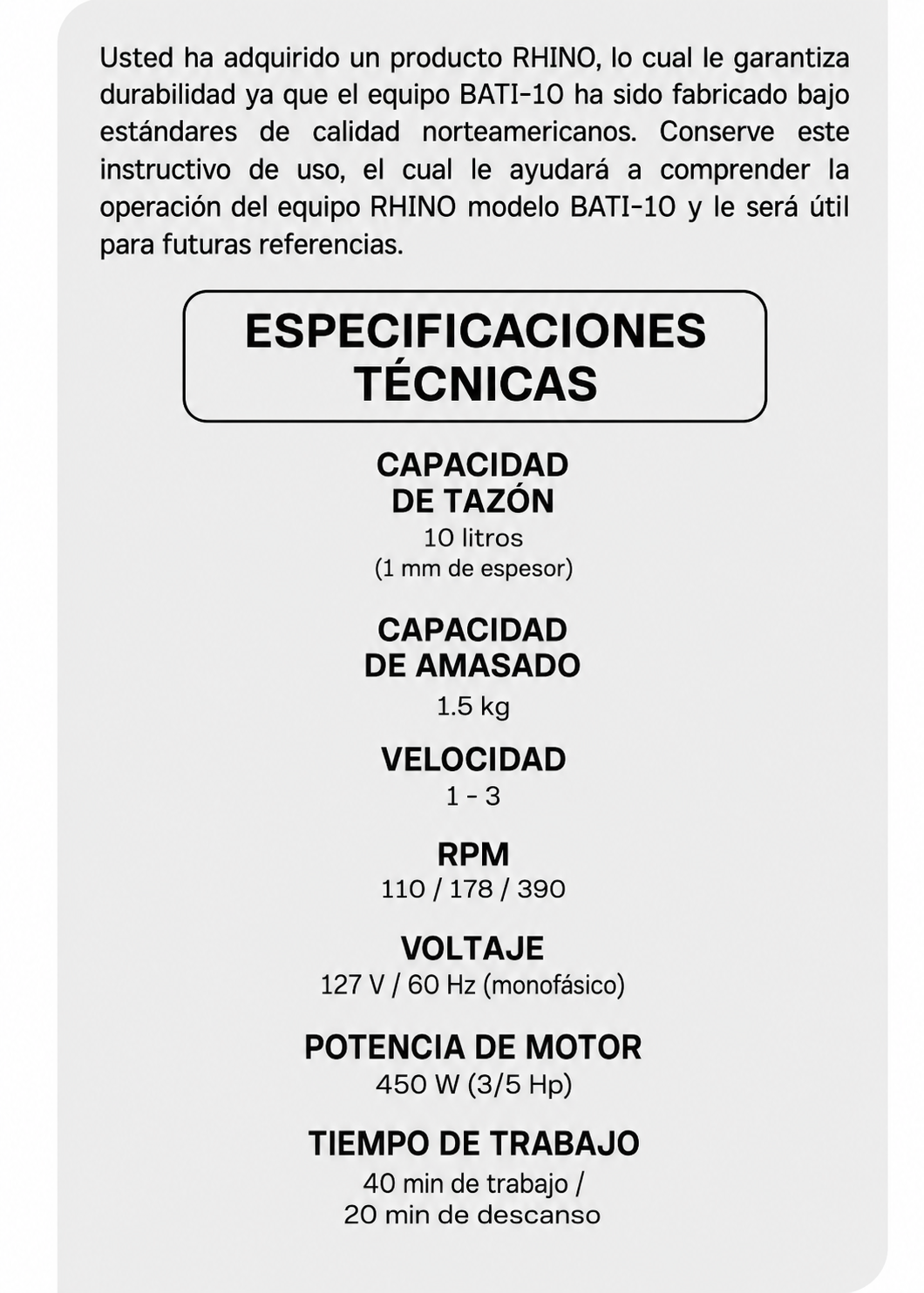 compra batidoras planetarias rhino en maha