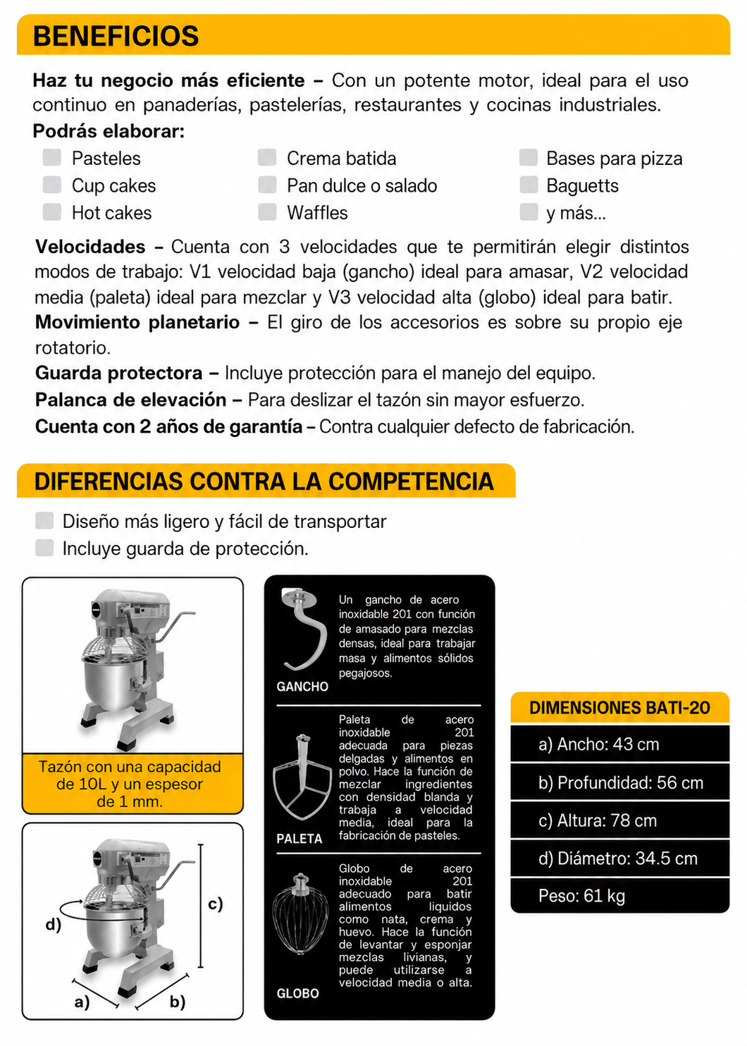 compra batidora planetaria rhino en maha