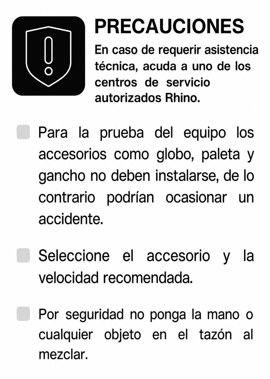 batidora planetaria rhino en maha
