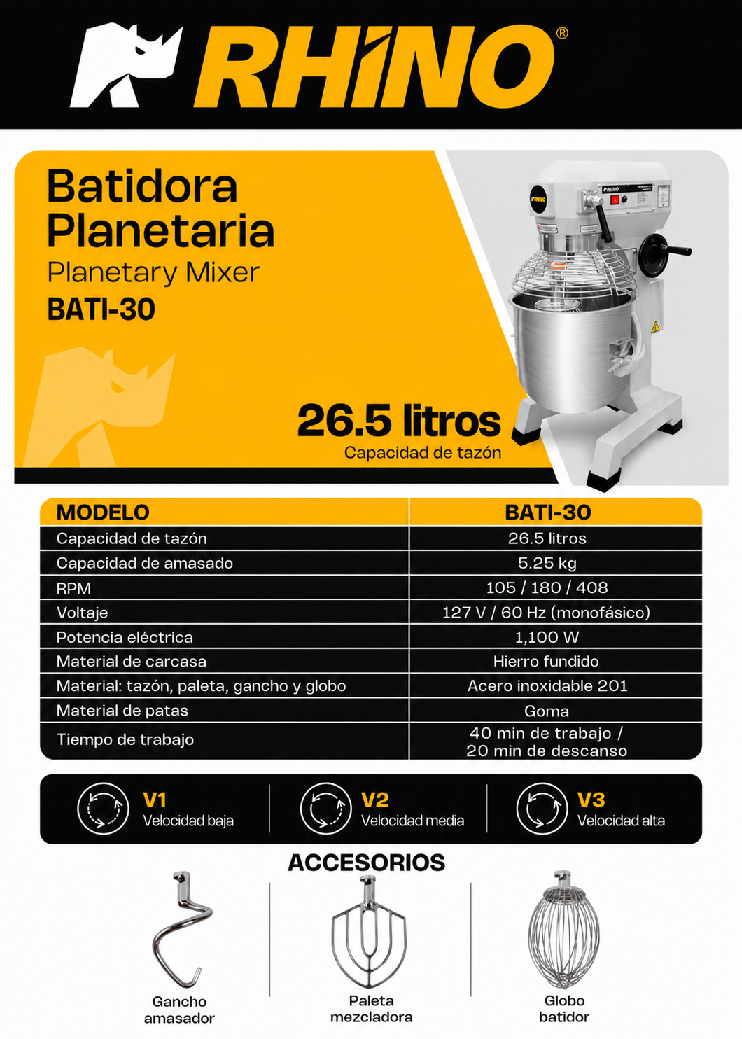 compra batidora planetaria rhino en maha
