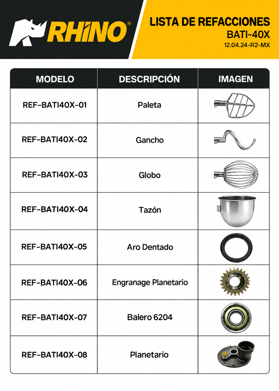 Batidora planetaria de acero inoxidable plata 40 L, amasado 9 kg