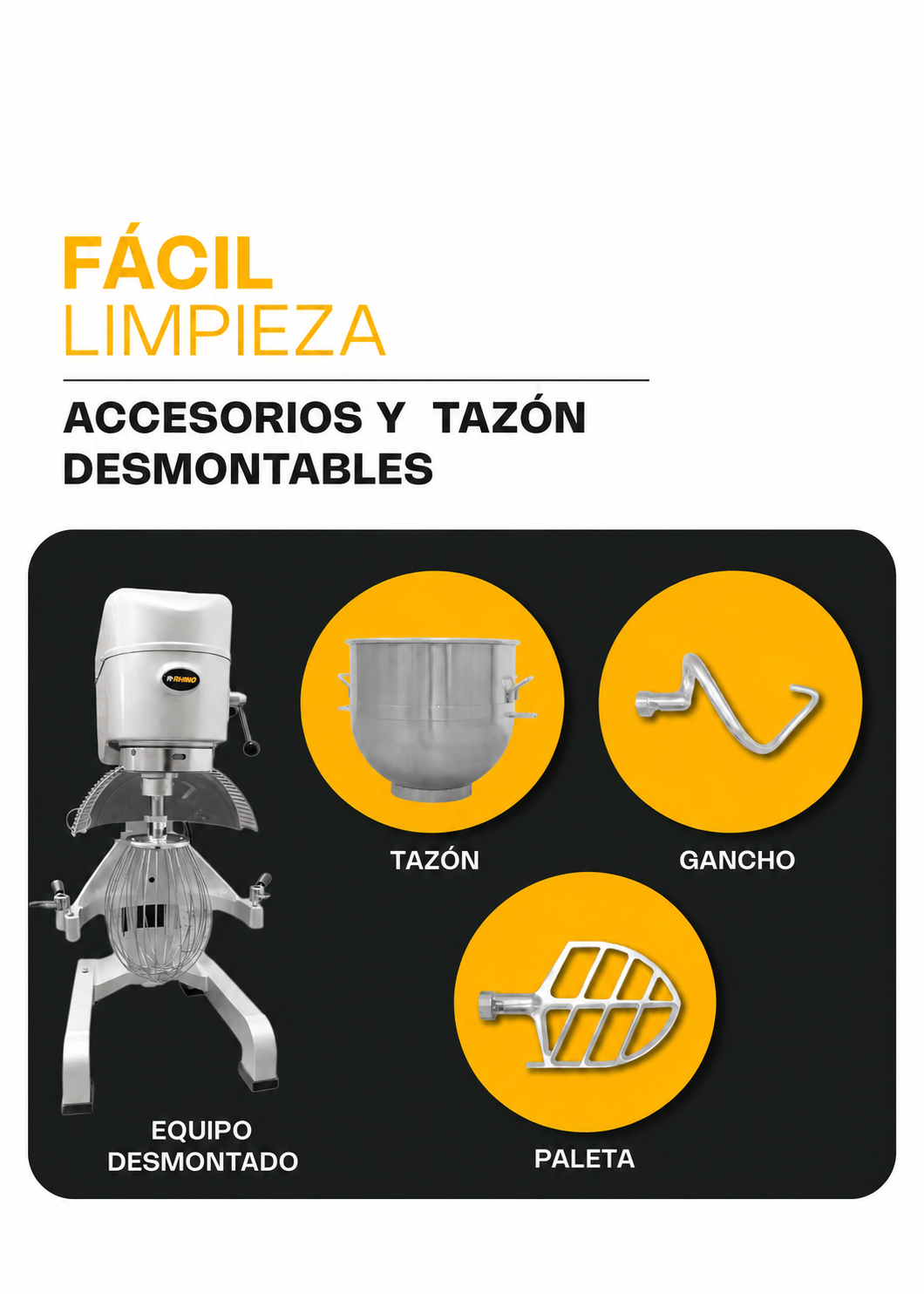 Batidora planetaria de acero inoxidable plata 40 L, amasado 9 kg