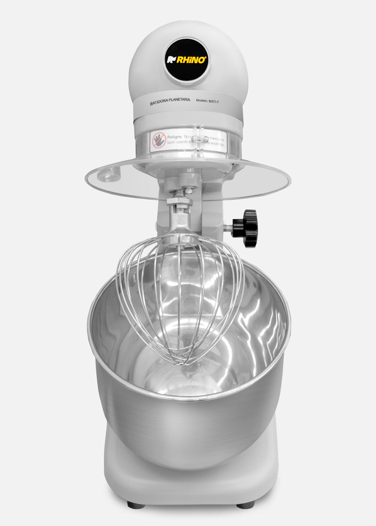 Batidora planetaria de acero inoxidable plata 7 L, amasado 600 g