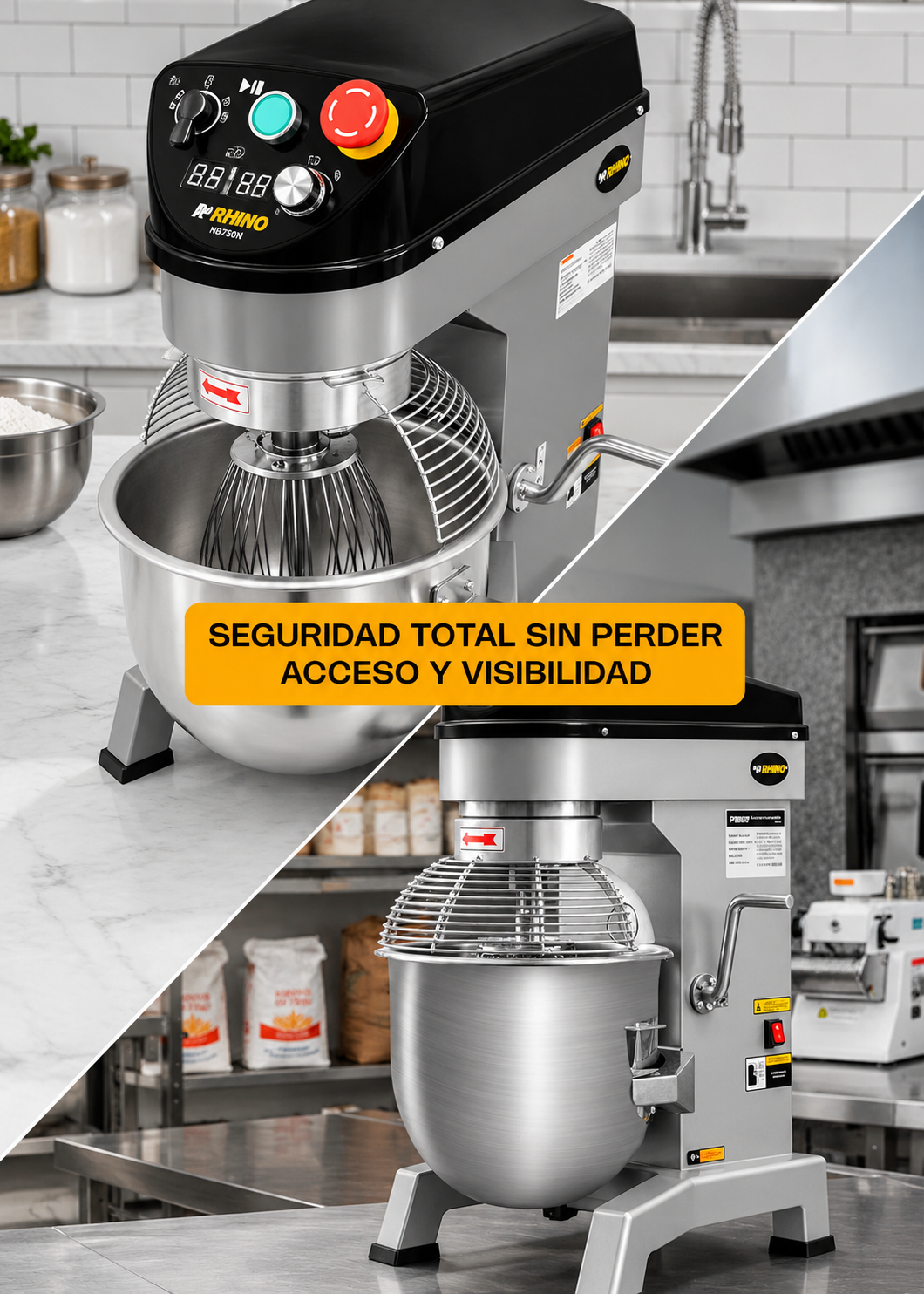 Detalle de la batidora planetaria profesional de 20 L en acero inoxidable 201, imagen 12