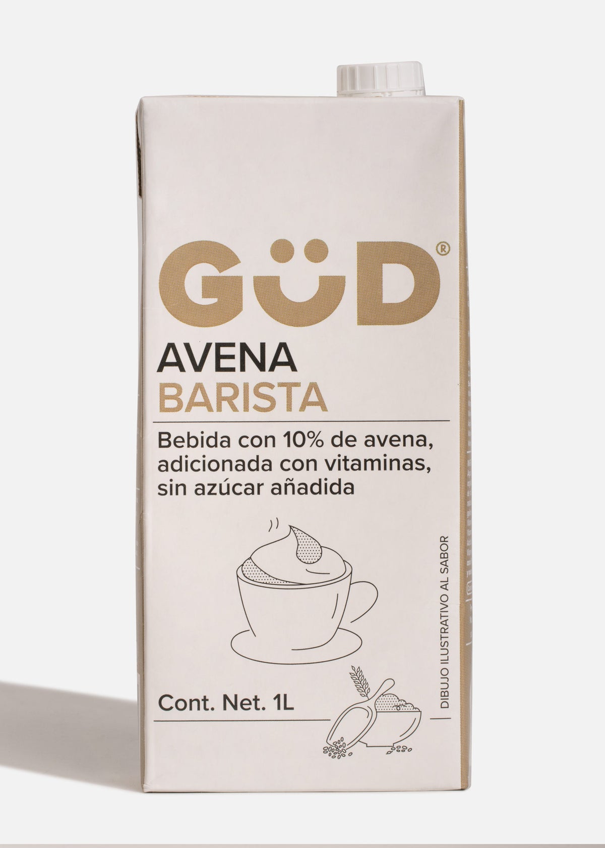 Bebida barista de avena sin azúcar añadida Gud 1 L