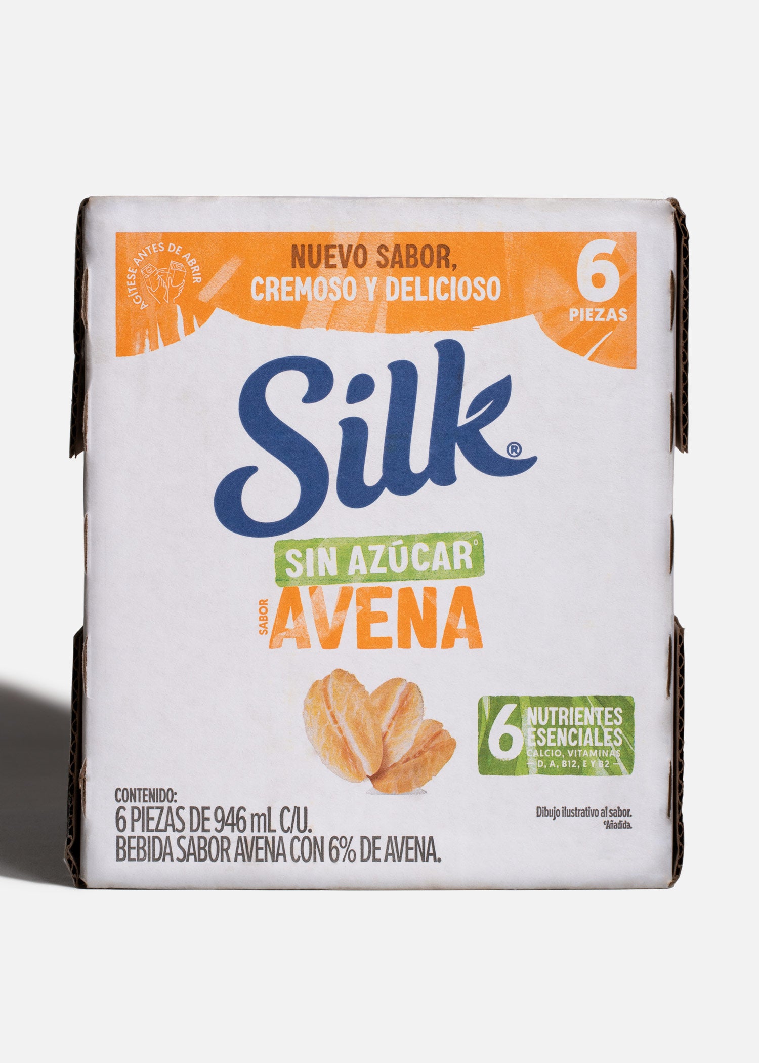 Envase Tetra Pak Silk avena sin azúcar 946 ml
